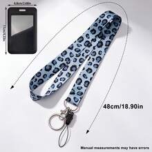 1pc ID Badge Lanyard With Card Holder And Keychain, Suitable For Daily Use, Perfect Gift For Teachers, Doctors And Office Workers - Multicolor - View 2