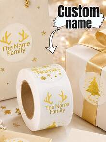 30-240Pcs Custom Clear Wedding Stickers, Personalized Name Label Stickers, Customized Date Round Stickers, Thank You Stickers, Wedding Shower Stickers, Bridesmaid Gift, Save The Date - Style a - View 14