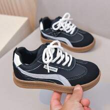 Unisex Kids Fashion Slip-On Hook And Loop Sneakers, Versatile Back-To-School Style, Suitable For All Seasons And Outdoor Activities - Black - View 11