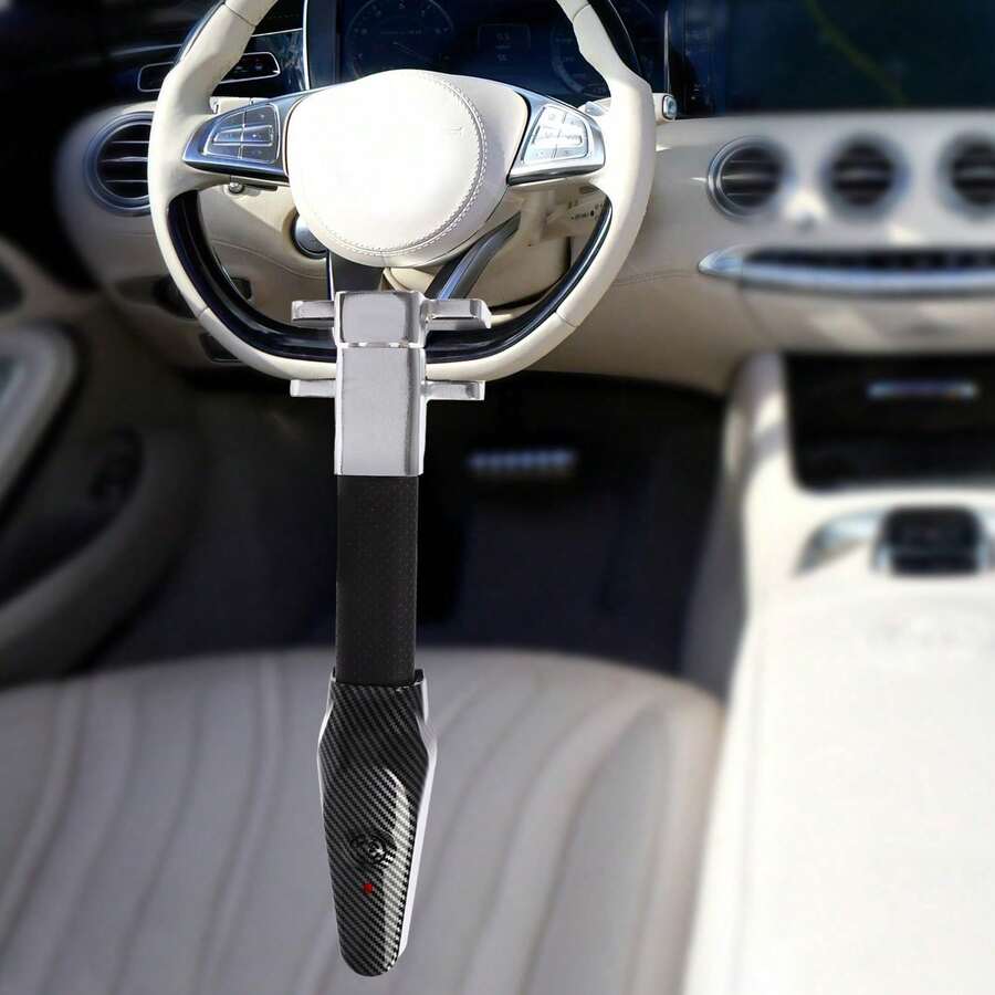 Heavy Duty Anti-Theft Car Device Car Steering Wheel Lock Steering Wheel Lock With Alarm - Black - View 1