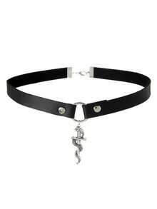 1 pieza Collar gargantilla sexy estilo gótico punk con cruz y serpiente envolvente, adecuado para hombres y mujeres, para fiestas, reuniones, uso diario, regalo exquisito de Halloween - Multicolor - Ver 4