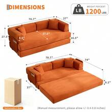 Sofa Bed Frame - Orange - View 2