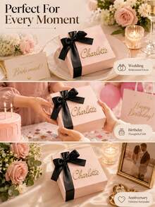 Personalized Gift Box With Lid, Customized Name Gift Box, Personalized Text Wedding Gift Box, Personalized Magnetic Folding Storage Box, Bridesmaid Gift Box, Groomsman/Bridesmaid Box/Bridesmaid Invitation Box/Chief Bridesmaid Box/Wedding - Multicolor - View 7