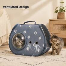 Portable Dual-Shoulder Cat Pet Bag Dog Backpack Outdoor Dog Book Bag Space Capsule For Teddy And Corgi - Multicolor - View 4