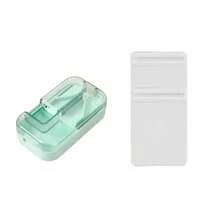 Portable Pill Cutter | Available In 3 Colors, Can Cut Various Sizes, Precision Pill Splitter 1/2, Equipped With Convenient Pill Storage Box Design, Suitable For Daily Medication And Travel Use, Made Of Plastic Material, Suitable As Birthday Gift, Back To School Gift, Mother's Day Gift, Easter Gift - Multicolor - View 12
