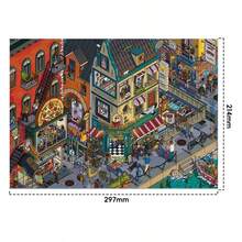 A Set Of DIY Scene‑Building Stickers,DIY Handcraft Stress‑Relief Scene Stickers,Leisure Time Puzzle Materials For Students To Relax - 41.0 American Vintage Street - View 4