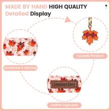 Lionheart Glory Fall Dog Collar Maple Leaf Print Pet Collar Small Medium Large Dog Collars - Burnt Orange - View 5