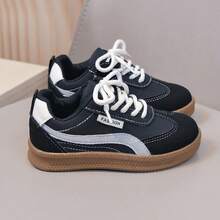 Unisex Kids Fashion Slip-On Hook And Loop Sneakers, Versatile Back-To-School Style, Suitable For All Seasons And Outdoor Activities - Black - View 8