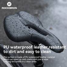 ROCKBROS 1pc Sports Comfortable Seat Cushion: Shock-Absorbing And Anti-Impact, With Hollow Air Channel For Heat Dissipation, Making Cycling More Comfortable - Black - View 1