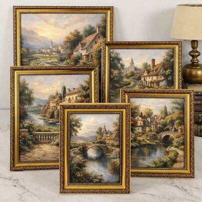 Embossed Baroque Style Gold Picture Frame - Exquisite 3D Carved Gold Finish, Vintage Antique Style Picture Frame, Multiple Sizes (30x40/21x30/15x20/10x15cm) - Classic Home Decor, Gallery Wall, Living Room, Bedroom, Durable And Easy To Hang, Perfect Gift