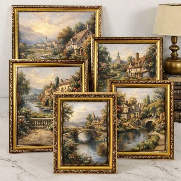 Embossed Baroque Style Gold Picture Frame - Exquisite 3D Carved Gold Finish, Vintage Antique Style Picture Frame, Multiple Sizes (30x40/21x30/15x20/10x15cm) - Classic Home Decor, Gallery Wall, Living Room, Bedroom, Durable And Easy To Hang, Perfect Gift