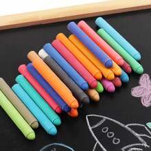 Colorful Water-Soluble Chalk Graffiti, Non-Dirty Hands, Erasable Dustless Chalk For Teachers And Children, Brush Crayon Texture, Washable Chalk Drawing Writing Blackboard Chalk Art Tools, Multiple Colors Available, Back To School - Multicolor - View 11