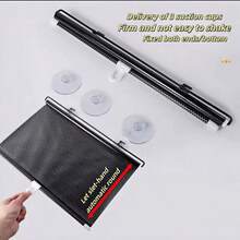 Rèm che nắng cửa sổ chấm bi thu gọn, lắp đặt bằng cốc hút không cần khoan, rèm cách nhiệt chống nắng cho cửa kính ban công nhà ở - Họa tiết chấm bi - Xem 4