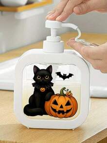 500ML Cartoon Cat/Pumpkin Transparent Travel Pump Dispenser Bottle, Aromatherapy Travel Bottle, Refillable Container, Halloween Gift/Christmas Gift - Multiple Styles - View 4