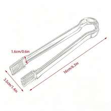 6/10pcs 6.3 Inch Clear Mini Buffet Tongs, Reusable Multi-Purpose Plastic Food Clips, Dishwasher , Suitable For Ice Cubes, Sugar Cubes, Salad, Desserts, BBQ, Cookies, Parties, Coffee Shops And Home Use - Transparent - View 8