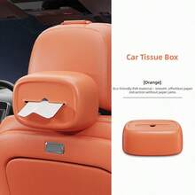 Car Tissue Box Holder - Universal Seat Back & Armrest Mount, Premium Leather-Look Design For Easy Access - A - View 13