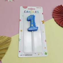 HIBIRTH 1pc Creative Blue Dinosaur Number Birthday Candle Cake Decoration Cute Dinosaur Shaped Birthday Indoor Cake Candle Baking Party Plug-In - View 9