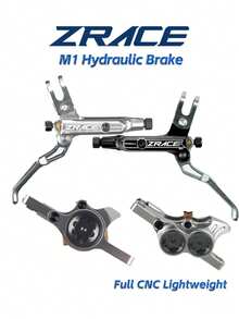 ZRACE M1/X2/X4 Silver Black Mountain Bike Hydraulic Brake, Full CNC Lightweight Design, Mountain Bike Oil Disc Brake Front And Rear Wheels - Black - View 1