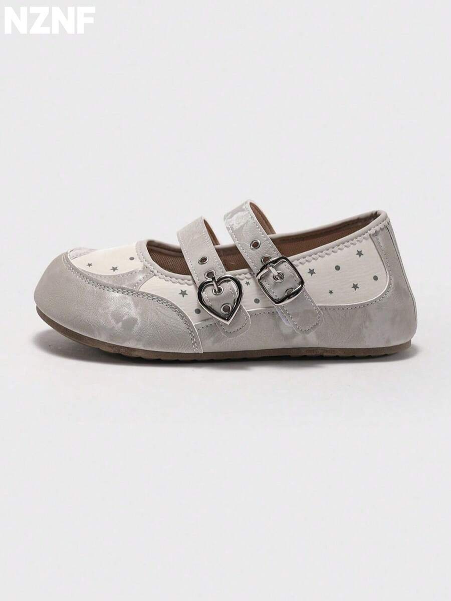 NZNF Premium Flat German Training Shoes For Women, New Autumn Versatile Sports Sneakers To Match Skirts - Grey - View 1