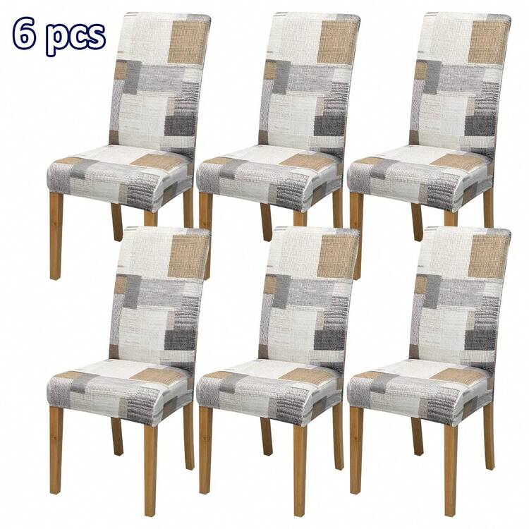 1/4/6PCS Detachable Elastic Chair Covers, Polyester Full Coverage Floral & Bird Print Dining Chair Covers, Home Decor Hotel Banquet Restaurant Chair Protective Covers - Multicolor - View 10