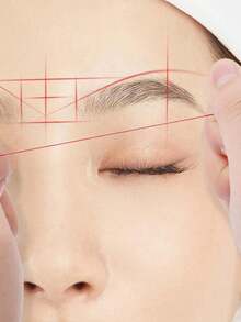 1pc Eyebrow Positioning Ruler, Ink Line Eyebrow Shape Positioning Tool, Semi-Permanent Makeup & Eyebrow Tattooing Drawing Ruler, PMU Eyebrow Makeup Accessory - Multicolor - View 6