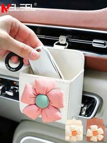 KELEEL Car Air Vent Mount Storage Box | Artificial Leather Car Phone Storage Bag, Interior Accessory - Multiple Styles - View 1