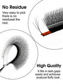 Winky Beauty 12 Rows Voluminous Pre-Made Lashes, 0.07mm Ultra-Fine Lash Extensions, Lightweight Pre-Made Lash Clusters, Lash Clusters, Individual Lashes, False Eyelashes - View 3