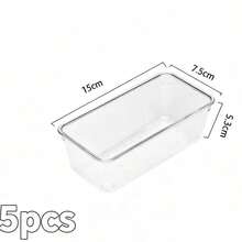 1/3/5pcs PP Transparent Plastic Drawer Storage Boxes, 4 Sizes Multi-Functional Bathroom Vanity Organizer Tray, Non-Slip Storage Box, Suitable For Cosmetics, Jewelry, Bedroom, Kitchen Utensils And Office Supplies - View 13