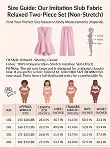 Summer & Autumn Back To School Teacher's Day New Women's 2-Piece Set, Light Pink V-Neck Sleeveless Set With Ruffle Design, School & College Style, Sweet & Elegant, Lightweight & Thin - Pink - View 6