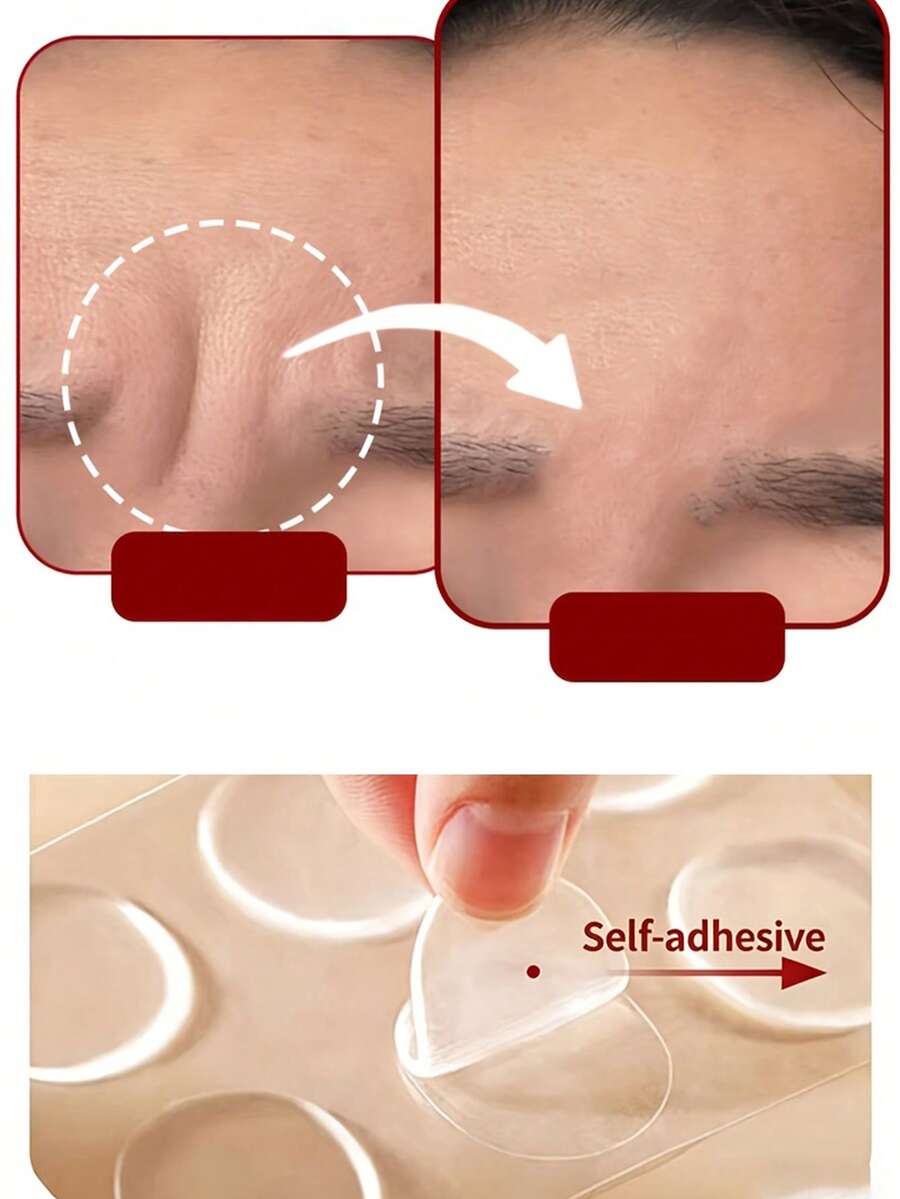 6/24/48pcs Self-Adhesive Sleep Forehead Patches, Reusable Facial Elastic Strips, Full Face Training Patches, Washable And Reusable Adhesive Patches