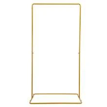 Gold Rectangular Iron Wedding Backdrop Stand, Floor‑Mount DIY Party Background Frame For Birthday Baby Shower Garden Trellis Decor - Gold - View 11