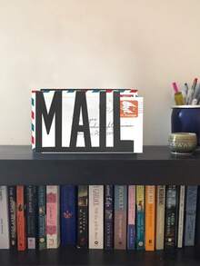 Modern Aesthetic Black Metal Hollow Mail Letter Rack, Desktop Mail Sorting File Storage Organizer, Office Envelope Document Storage Minimalist Decor - Multicolor - View 10