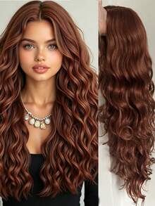 New Fashion Favorite, 26-Inch Long Curly Hair, Rose Net + Two Clips Fixed, Hair Strands Made Of Protein Silk From Synthetic Materials: Looks Natural, Suitable For Parties, Role-Playing And Daily Use - Multicolor - View 16