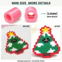 1 Set 2.6mm Mini Melt Beads (Includes 3000 Spare Beads), Assorted Styles, Suitable For 3D Puzzles, Jewelry Making, Keychain Pendant Crafting, Handmade Crafts And Fashion Gift Making Materials - Multicolor - View 8