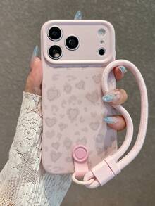 Pink Heart Leopard Print Wristband