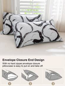 2/3pcs Wave Geometric Line Print Duvet Cover Set,Soft Comfortable Bedding Set For All Seasons,Zipper Closure, Lightweight Breathable Easy-Care Bedding, Perfect For Home Dorm Apartment Guest Room Vacation Rental, Fashion Modern Simple Style Room Decor - Multicolor - View 7