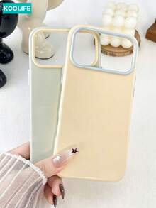 KOOLIFE 糖果色對比相機框手機殼 柔軟 TPU 防震保護手機殼 適用於 iPhone 18 Pro Max, 17, 17 Pro Max, 16 Pro, 15 Pro Max, 13 Pro, 15, 14, 14 Pro, 13 - 芒果黃 - 查看 4