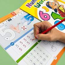 Lachilly Buku Latihan Menulis Huruf dan Menjiplak Angka, Buku Aktivitas Keterampilan Menulis Dasar, Materi Belajar Interaktif, Sumber Daya Kelas, Mainan Edukatif - YY049-2 Buku Latihan Menulis Angka - View 5