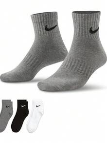 Nike Everyday 輕量快乾訓練襪 (3雙裝) 66%棉 33%聚酯纖維 1%彈性纖維 SX7677-964 - 黑白灰 - 查看 10