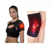 AXH. Envoltura masajeadora eléctrica y calefactada para los hombros, soporte cálido para los hombros - Negro - Ver 12