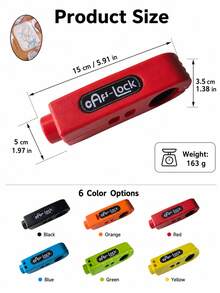 Universal Anti-Theft Handlebar Lock (Throttle/Brake Lock); Suitable For Electric Scooters, Motorcycles, Bicycles And Electric Bicycles. Portable Design, Easy Installation; Universal Fit For Bicycles, Motorcycles And Scooters. - Multicolor - View 8