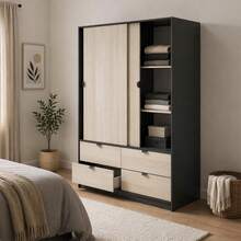 Dmora Bedroom Armoires - Black - View 1