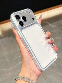 Phone Case: Apple Smart Fashion Phone Case, High-End Texture, 3-In-1 Thickened Material, Colorful Solid Color Frame, Personalized Creative Pink/White/Black/Blue/Green, Minimalist Anti-Drop Full Coverage Transparent Feel, Suitable For Apple 18/18Pro/18promax/17/17Pro/17Promax/16PRO/16PROMAX/16/15PROMAX/14/14PROMAX/13/12/12PRO/11/11PROMAX/15PRO/13PRO/14PLUS, Colorful Phone Case - Baby Blue - View 2