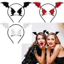 Bộ 3 băng đô cánh dơi Halloween kèm kẹp tóc cánh quỷ, phụ kiện hóa trang Halloween, cosplay và tiệc hóa trang - A - Xem 1