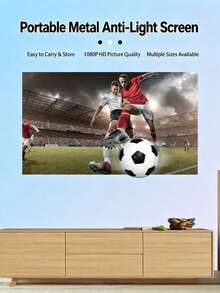 Anti-Light 4K Daytime Direct Projection Home High-Definition Projector Screen For Bedroom And Living Room, No-Drill Easy Installation - Anti-light Screen - View 5