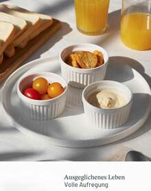 Porcelain Creme Brulee Bowl Set Of 6, Versatile Baking And Serving Vessels For Desserts, Side Dishes And Condiments For Home Use - View 4