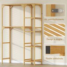 Set portaoggetti per il bagno - Color Legno - Visualizzare 7