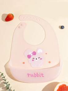 1pc Lightweight Silicone Baby Bib, Portable Dust-Proof, Water-Proof, Oil-Proof, Stain-Resistant, Silicone Material - Multicolor - View 13