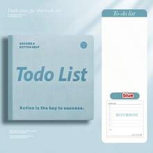 1pcsTodo List Hard‑Cover Task Planner, Daily To‑Do List Notebook, Portable Faux‑Leather Cover Time‑Management Journal For Students And Office Use, Time‑Management Hand‑Writing Notebook,Halloween And Christmas Gifts - Multicolor - View 6