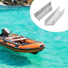 HYYKJ-US Outboard Motor Jack Plate 4 Inch Setback, Aluminium Alloy Transom Bracket For Short To Long Shaft Conversion, 2 Pack Manual Fix Mount For Boat Marine - YDFK8I-000100=default - View 1